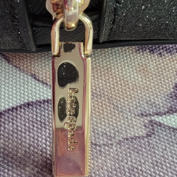 Kate Spade New York Shimmy Glitter Fabric Small Cosmetic Case (Black) - Picture 3 of 3